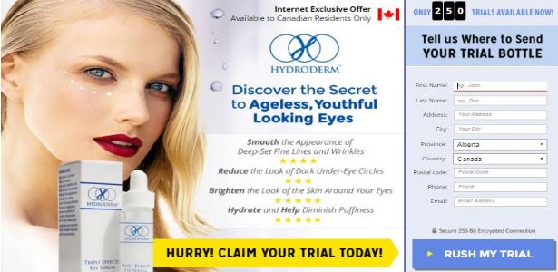 hydroderm triple effects eye serum